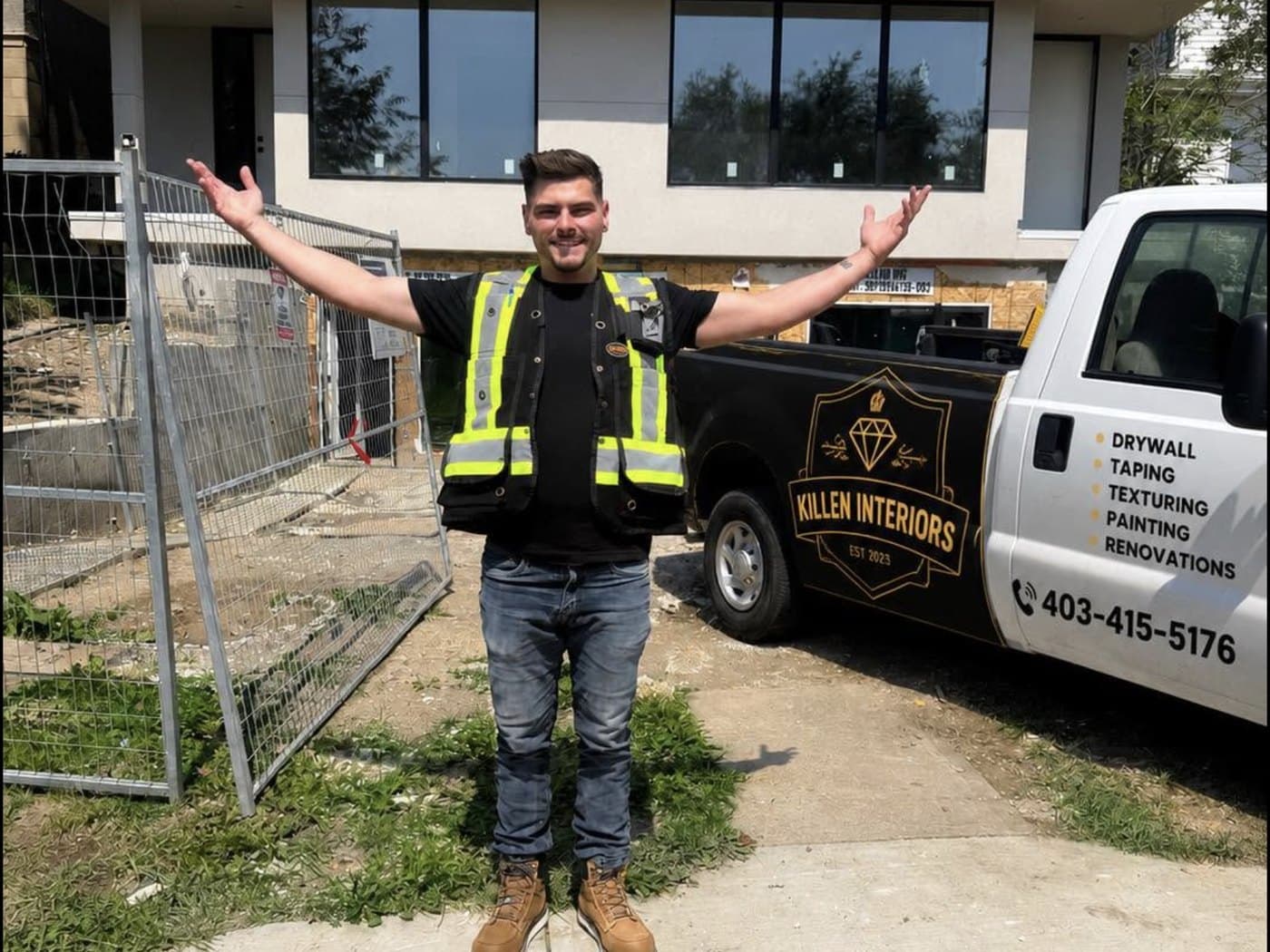 Michael Killen, owner of Killen Interiors, on a job site in Edmonton
